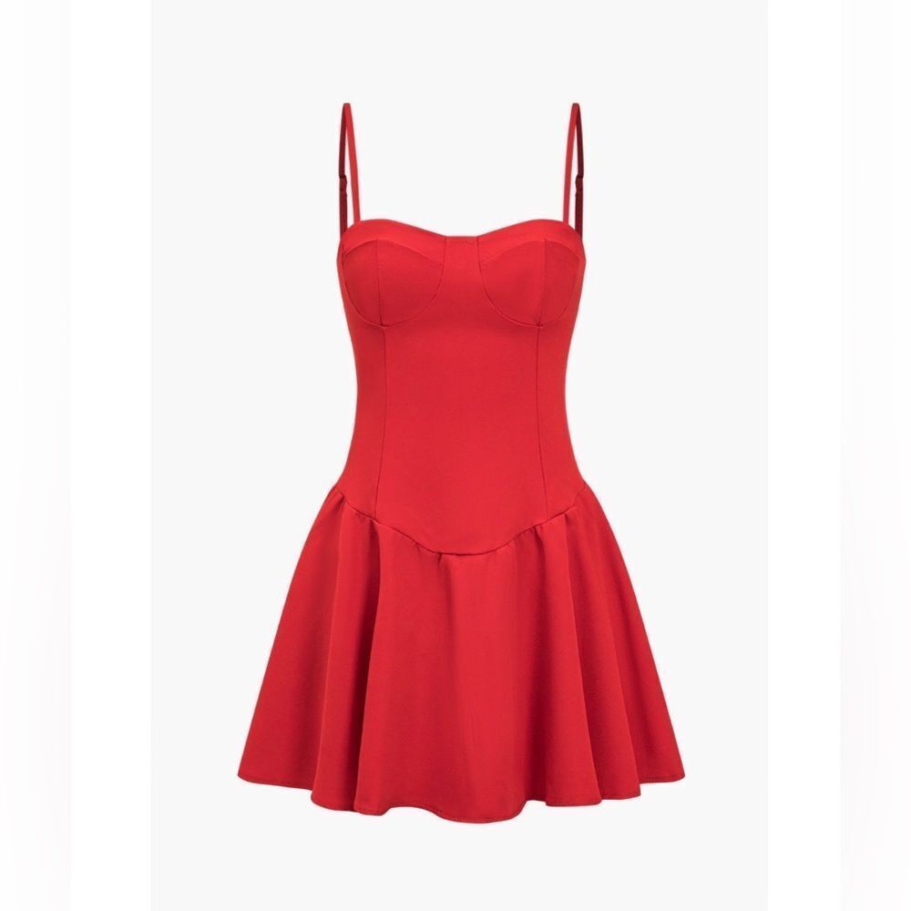 Micas Solid Slip Bustier Mini Dress size L